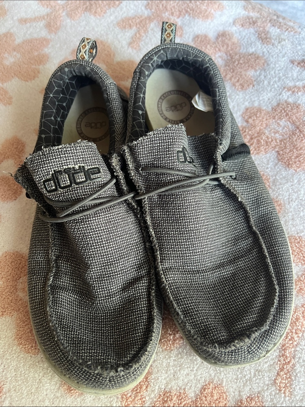 Mens Casual Slip-On hey Dude Shoes in Charcoal Gray